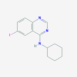 molecular formula C14H16IN3 B3477333 N-cyclohexyl-6-iodoquinazolin-4-amine 