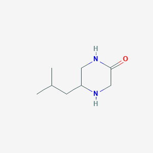 molecular formula C8H16N2O B034775 5-(2-Methylpropyl)piperazin-2-one CAS No. 106607-78-7