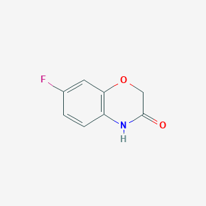 molecular formula C8H6FNO2 B034776 7-Fluoro-2H-benzo[b][1,4]oxazin-3(4H)-one CAS No. 103361-99-5