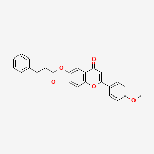 molecular formula C25H20O5 B3477666 [2-(4-Methoxyphenyl)-4-oxochromen-6-yl] 3-phenylpropanoate 