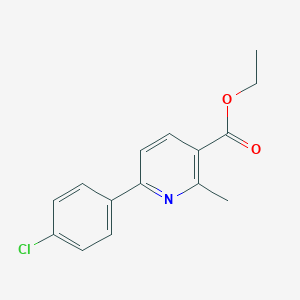 molecular formula C15H14ClNO2 B034777 Ethyl 6-(4-chlorophenyl)-2-methylpyridine-3-carboxylate CAS No. 108715-11-3