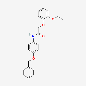 molecular formula C23H23NO4 B3477834 N-[4-(benzyloxy)phenyl]-2-(2-ethoxyphenoxy)acetamide 