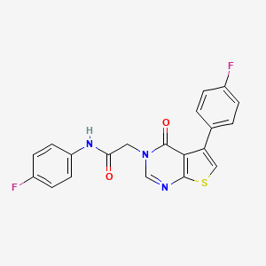 molecular formula C20H13F2N3O2S B3477879 N-(4-fluorophenyl)-2-[5-(4-fluorophenyl)-4-oxothieno[2,3-d]pyrimidin-3-yl]acetamide 