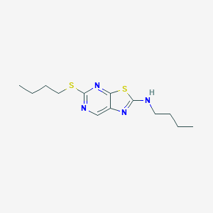 molecular formula C13H20N4S2 B034780 Thiazolo[5,4-d]pyrimidine, 2-(butylamino)-5-(butylthio)- CAS No. 19844-53-2