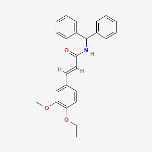 molecular formula C25H25NO3 B3478097 (2E)-N-(diphenylmethyl)-3-(4-ethoxy-3-methoxyphenyl)prop-2-enamide CAS No. 6127-88-4