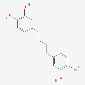 molecular formula C16H18O4 B034781 4-[4-(3,4-Dihydroxyphenyl)butyl]benzene-1,2-diol CAS No. 101432-05-7