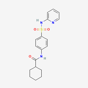 molecular formula C18H21N3O3S B3478247 N-[4-(pyridin-2-ylsulfamoyl)phenyl]cyclohexanecarboxamide 