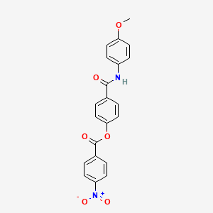 molecular formula C21H16N2O6 B3478638 [4-[(4-Methoxyphenyl)carbamoyl]phenyl] 4-nitrobenzoate 