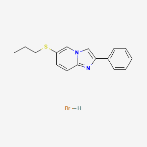 molecular formula C16H17BrN2S B3478809 2-phenyl-6-(propylthio)imidazo[1,2-a]pyridine hydrobromide 