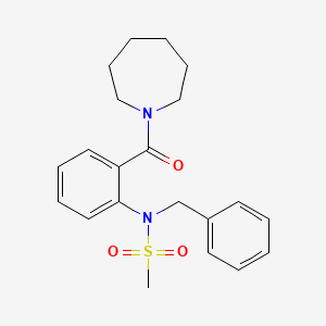 molecular formula C21H26N2O3S B3479067 N-[2-(azepan-1-ylcarbonyl)phenyl]-N-benzylmethanesulfonamide 