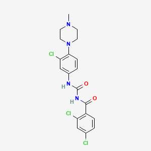 molecular formula C19H19Cl3N4O2 B3479140 N-[3-CHLORO-4-(4-METHYLPIPERAZINO)PHENYL]-N'-(2,4-DICHLOROBENZOYL)UREA 