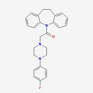 molecular formula C26H26FN3O B3479154 1-(10,11-dihydro-5H-dibenzo[b,f]azepin-5-yl)-2-[4-(4-fluorophenyl)piperazin-1-yl]ethanone 