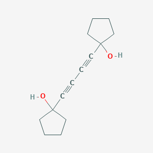 molecular formula C14H18O2 B034792 Cyclopentanol, 1,1'-(1,3-butadiyne-1,4-diyl)bis- CAS No. 104766-62-3