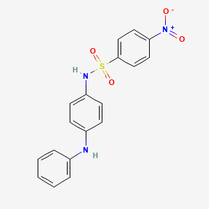 molecular formula C18H15N3O4S B3479391 N-(4-anilinophenyl)-4-nitrobenzenesulfonamide 