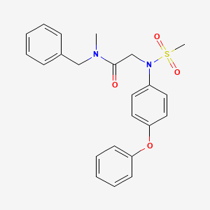 molecular formula C23H24N2O4S B3479458 N-benzyl-N-methyl-2-(N-methylsulfonyl-4-phenoxyanilino)acetamide 