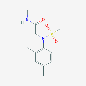 molecular formula C12H18N2O3S B3479472 N~2~-(2,4-dimethylphenyl)-N~1~-methyl-N~2~-(methylsulfonyl)glycinamide 