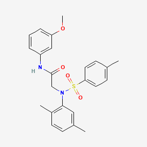 molecular formula C24H26N2O4S B3479507 N~2~-(2,5-dimethylphenyl)-N~1~-(3-methoxyphenyl)-N~2~-[(4-methylphenyl)sulfonyl]glycinamide 