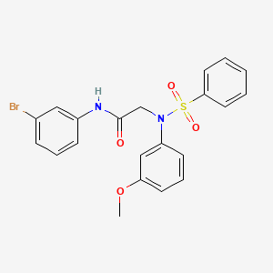 molecular formula C21H19BrN2O4S B3479515 N~1~-(3-bromophenyl)-N~2~-(3-methoxyphenyl)-N~2~-(phenylsulfonyl)glycinamide 