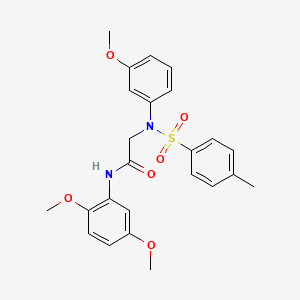 molecular formula C24H26N2O6S B3479534 N-(2,5-dimethoxyphenyl)-2-(3-methoxy-N-(4-methylphenyl)sulfonylanilino)acetamide 