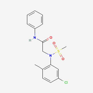 molecular formula C16H17ClN2O3S B3479539 N~2~-(5-chloro-2-methylphenyl)-N~2~-(methylsulfonyl)-N~1~-phenylglycinamide 