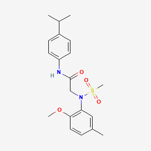 molecular formula C20H26N2O4S B3479547 N~1~-(4-isopropylphenyl)-N~2~-(2-methoxy-5-methylphenyl)-N~2~-(methylsulfonyl)glycinamide 