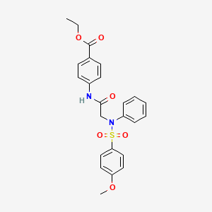 molecular formula C24H24N2O6S B3479559 ethyl 4-[[2-(N-(4-methoxyphenyl)sulfonylanilino)acetyl]amino]benzoate 