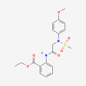 molecular formula C19H22N2O6S B3479562 ethyl 2-[[2-(4-methoxy-N-methylsulfonylanilino)acetyl]amino]benzoate 