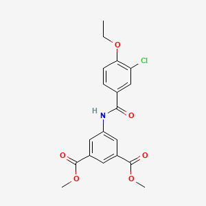 molecular formula C19H18ClNO6 B3479614 Dimethyl 5-{[(3-chloro-4-ethoxyphenyl)carbonyl]amino}benzene-1,3-dicarboxylate 