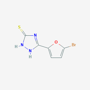molecular formula C6H4BrN3OS B347962 5-(5-Bromo-2-furyl)-1H-1,2,4-triazole-3-thiol CAS No. 113485-56-6