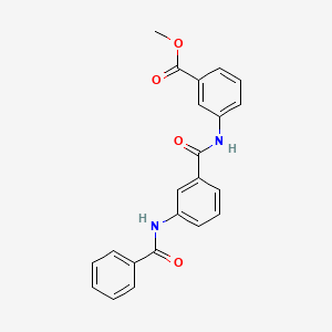 molecular formula C22H18N2O4 B3479623 METHYL 3-(3-BENZAMIDOBENZAMIDO)BENZOATE 