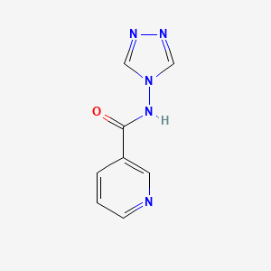 molecular formula C8H7N5O B3479655 N-(1,2,4-triazol-4-yl)pyridine-3-carboxamide 