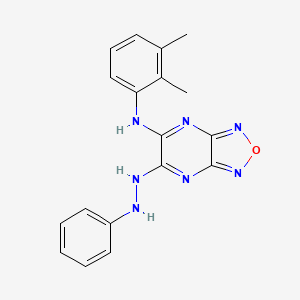 molecular formula C18H17N7O B3479660 N-(2,3-dimethylphenyl)-5-(2-phenylhydrazinyl)-[1,2,5]oxadiazolo[3,4-b]pyrazin-6-amine 