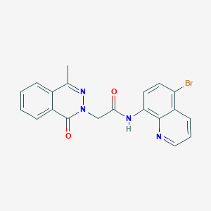 molecular formula C20H15BrN4O2 B3479689 N-(5-BROMOQUINOLIN-8-YL)-2-(4-METHYL-1-OXO-1,2-DIHYDROPHTHALAZIN-2-YL)ACETAMIDE 