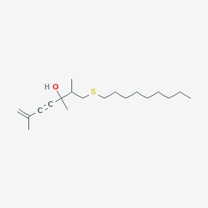 molecular formula C19H34OS B034797 2,5,6-Trimethyl-7-nonylthiohept-1-en-3-yn-5-ol CAS No. 102244-22-4