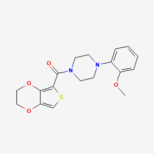 molecular formula C18H20N2O4S B3480127 1-(2-METHOXYPHENYL)-4-{2H,3H-THIENO[3,4-B][1,4]DIOXINE-5-CARBONYL}PIPERAZINE 