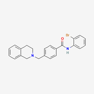 molecular formula C23H21BrN2O B3480255 N-(2-bromophenyl)-4-(3,4-dihydroisoquinolin-2(1H)-ylmethyl)benzamide 