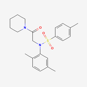 molecular formula C22H28N2O3S B3480262 N-(2,5-dimethylphenyl)-4-methyl-N-(2-oxo-2-piperidin-1-ylethyl)benzenesulfonamide 