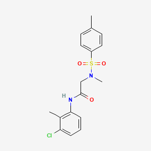 molecular formula C17H19ClN2O3S B3480336 N-(3-chloro-2-methylphenyl)-N~2~-methyl-N~2~-[(4-methylphenyl)sulfonyl]glycinamide 
