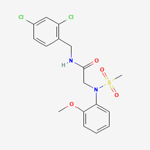 molecular formula C17H18Cl2N2O4S B3480369 N-(2,4-dichlorobenzyl)-N~2~-(2-methoxyphenyl)-N~2~-(methylsulfonyl)glycinamide 