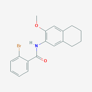 molecular formula C18H18BrNO2 B3480377 2-bromo-N-(3-methoxy-5,6,7,8-tetrahydronaphthalen-2-yl)benzamide 