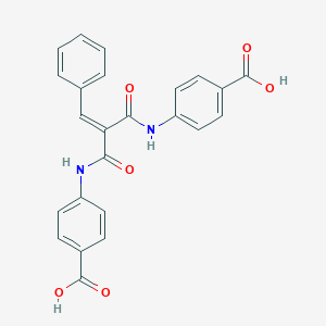 molecular formula C24H18N2O6 B034804 Benzoic acid, 4,4'-((1,3-dioxo-2-(phenylmethylene)-1,3-propanediyl)diimino)bis- CAS No. 100093-39-8