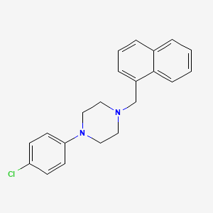 molecular formula C21H21ClN2 B3480545 Piperazine, 1-(4-chlorophenyl)-4-(1-naphthalenylmethyl)- CAS No. 1047-37-6
