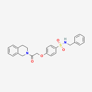 molecular formula C24H24N2O4S B3480659 N-benzyl-4-[2-(3,4-dihydro-1H-isoquinolin-2-yl)-2-oxoethoxy]benzenesulfonamide 