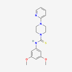 molecular formula C18H22N4O2S B3480793 N-(3,5-DIMETHOXYPHENYL)-4-(2-PYRIDYL)TETRAHYDRO-1(2H)-PYRAZINECARBOTHIOAMIDE 