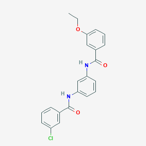 molecular formula C22H19ClN2O3 B3480969 N-[3-(3-Chlorobenzamido)phenyl]-3-ethoxybenzamide 
