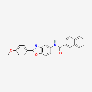molecular formula C25H18N2O3 B3481013 N-[2-(4-methoxyphenyl)-1,3-benzoxazol-5-yl]naphthalene-2-carboxamide 