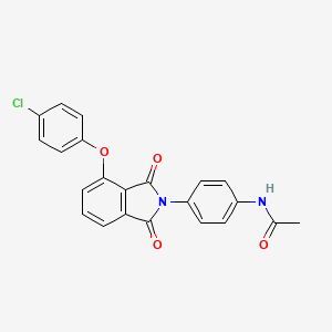 molecular formula C22H15ClN2O4 B3481119 N~1~-{4-[4-(4-CHLOROPHENOXY)-1,3-DIOXO-1,3-DIHYDRO-2H-ISOINDOL-2-YL]PHENYL}ACETAMIDE 