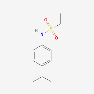 molecular formula C11H17NO2S B3481215 N-(4-ISOPROPYLPHENYL)-1-ETHANESULFONAMIDE 