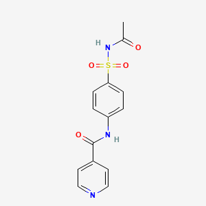 molecular formula C14H13N3O4S B3481241 N-[4-(acetylsulfamoyl)phenyl]pyridine-4-carboxamide 