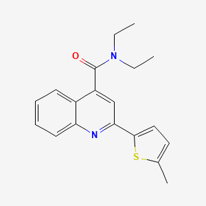 molecular formula C19H20N2OS B3481347 N,N-diethyl-2-(5-methylthiophen-2-yl)quinoline-4-carboxamide 
